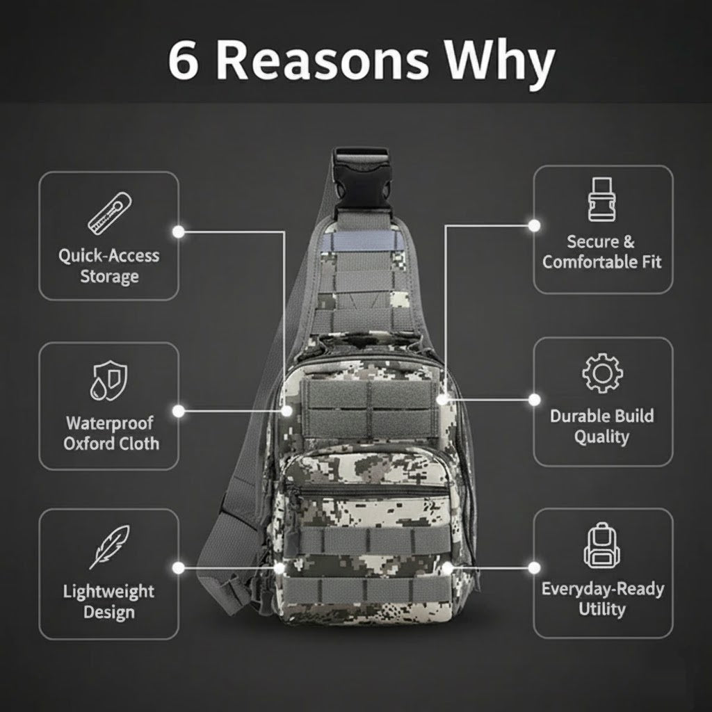 Camo Sling Bag: Stay Ready & Stay Sharp with No Hassle